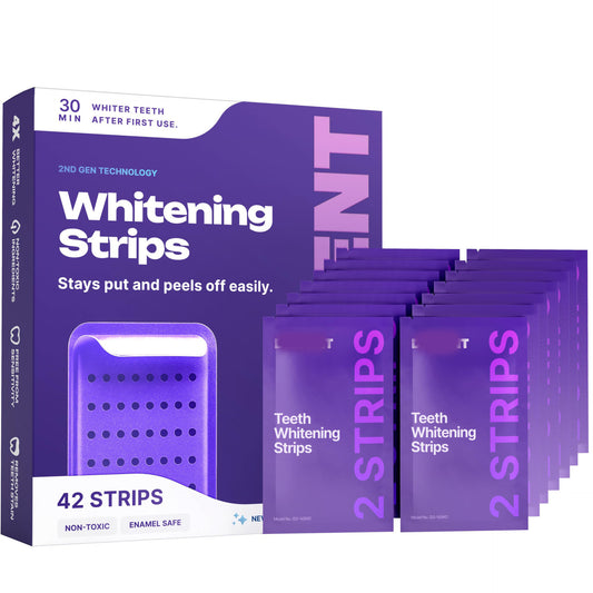 DD Teeth Whitening Strips with Green Tea Scent – One-Time Use (42pcs)